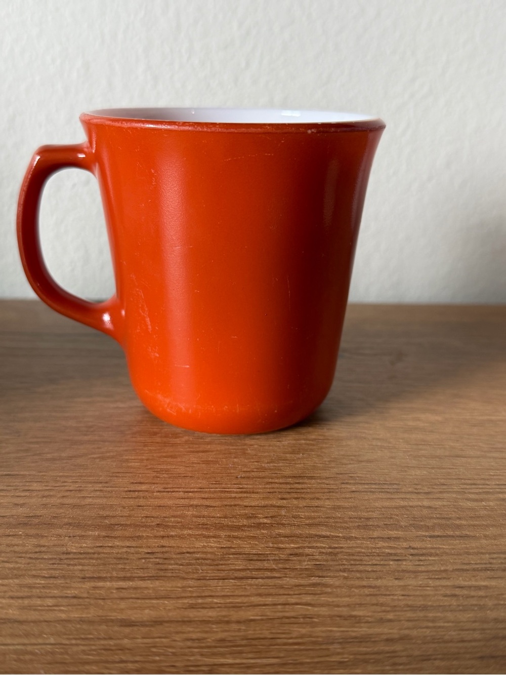 Vintage Pyrex Orange Ceramic Mug